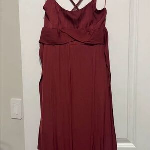 Elegant Burgundy Sleeveless Dress